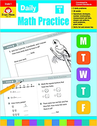 Evan-Moor Daily Math Practice, Grade 1 Paperback – January 1, 2014