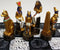 Egyptian Anubis Chess set W/ 16" Hieroglyphics Board - Black, silver and gold